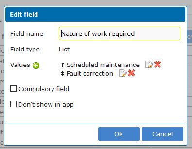 HSEQ Manager - edit fields